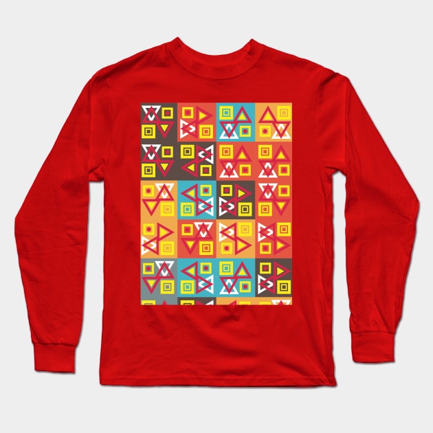 Tiled geometric pattern Long Sleeve T-Shirt by Gaspar Avila